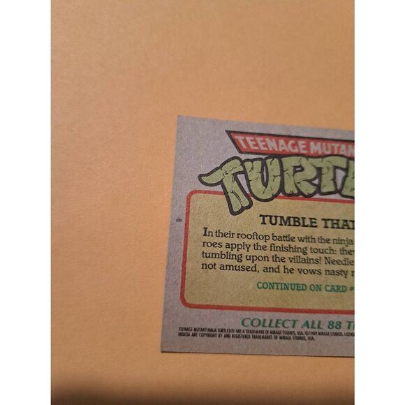 1989 Topps TMNT Trading Card 44 Teenage Mutant Ninja Turtles - Picture 3 of 3